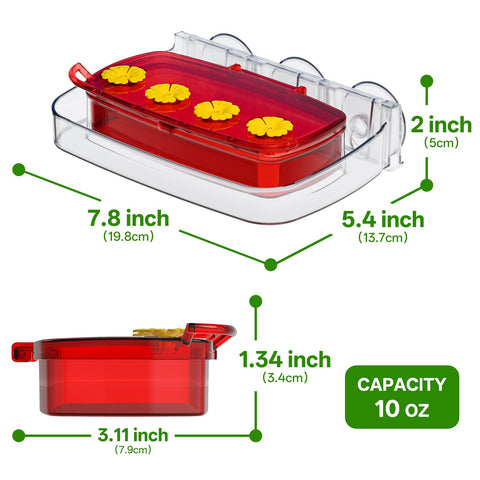HCGADON hummingbird feeder with four feeding ports for multiple birds
