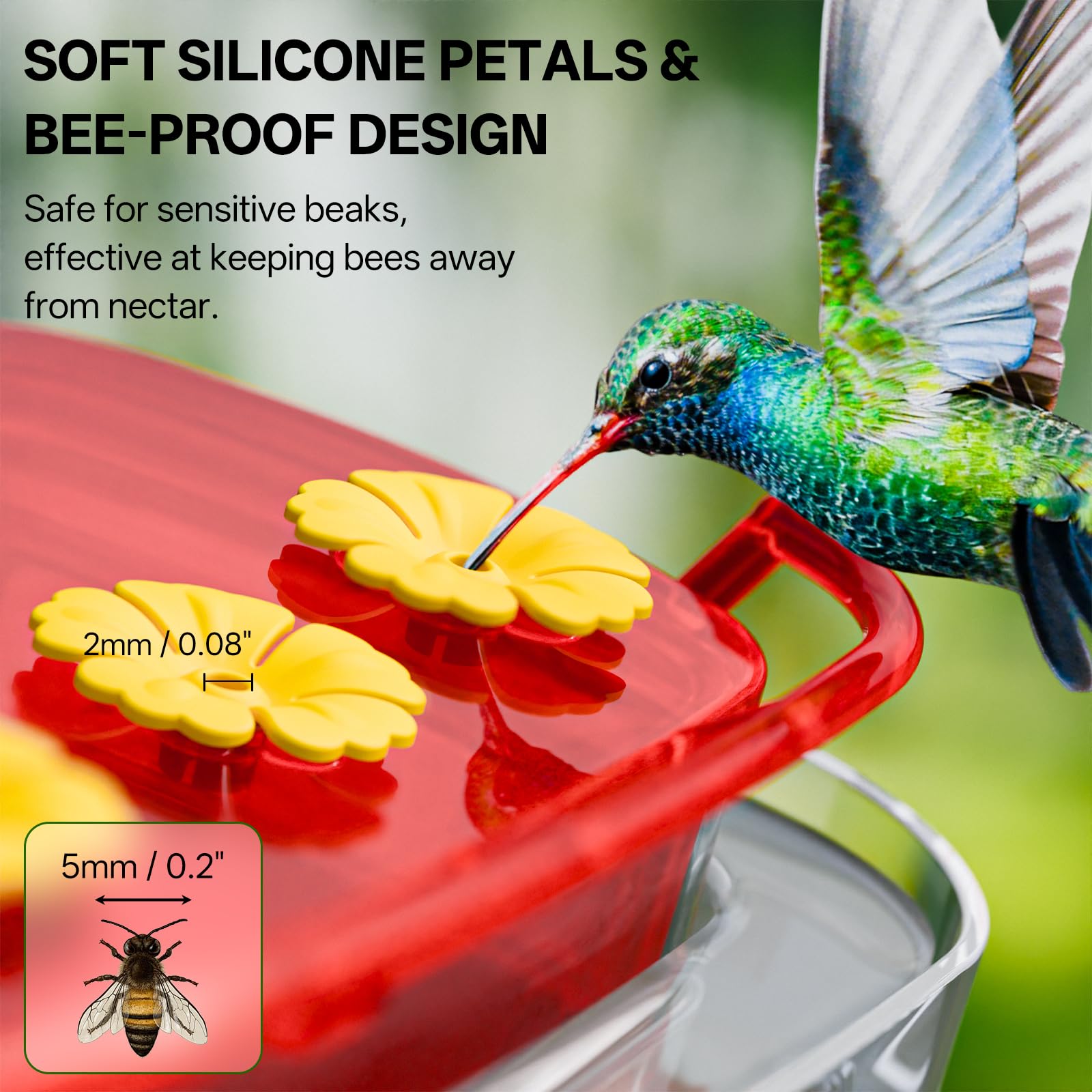 HCGADON hummingbird feeder with ant moat keeping nectar fresh