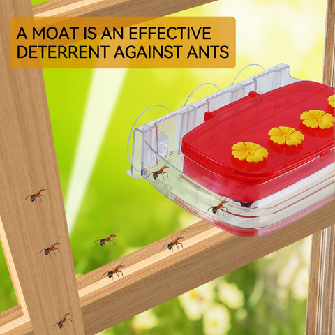 HCGADON red window feeder designed for outdoor viewing