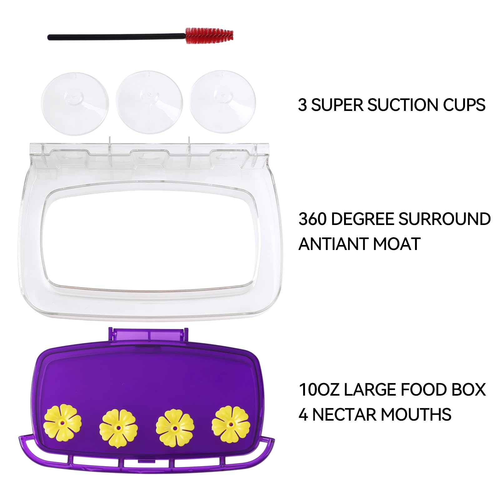 HCGADON window feeder enables close-up hummingbird viewing from indoors.