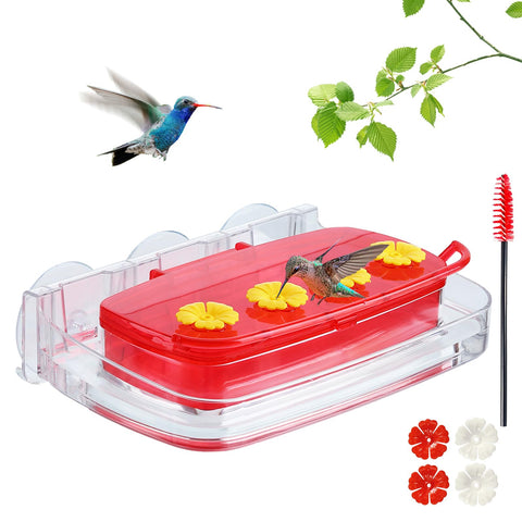 HCGADON window hummingbird feeder with strong suction cups for stable viewing