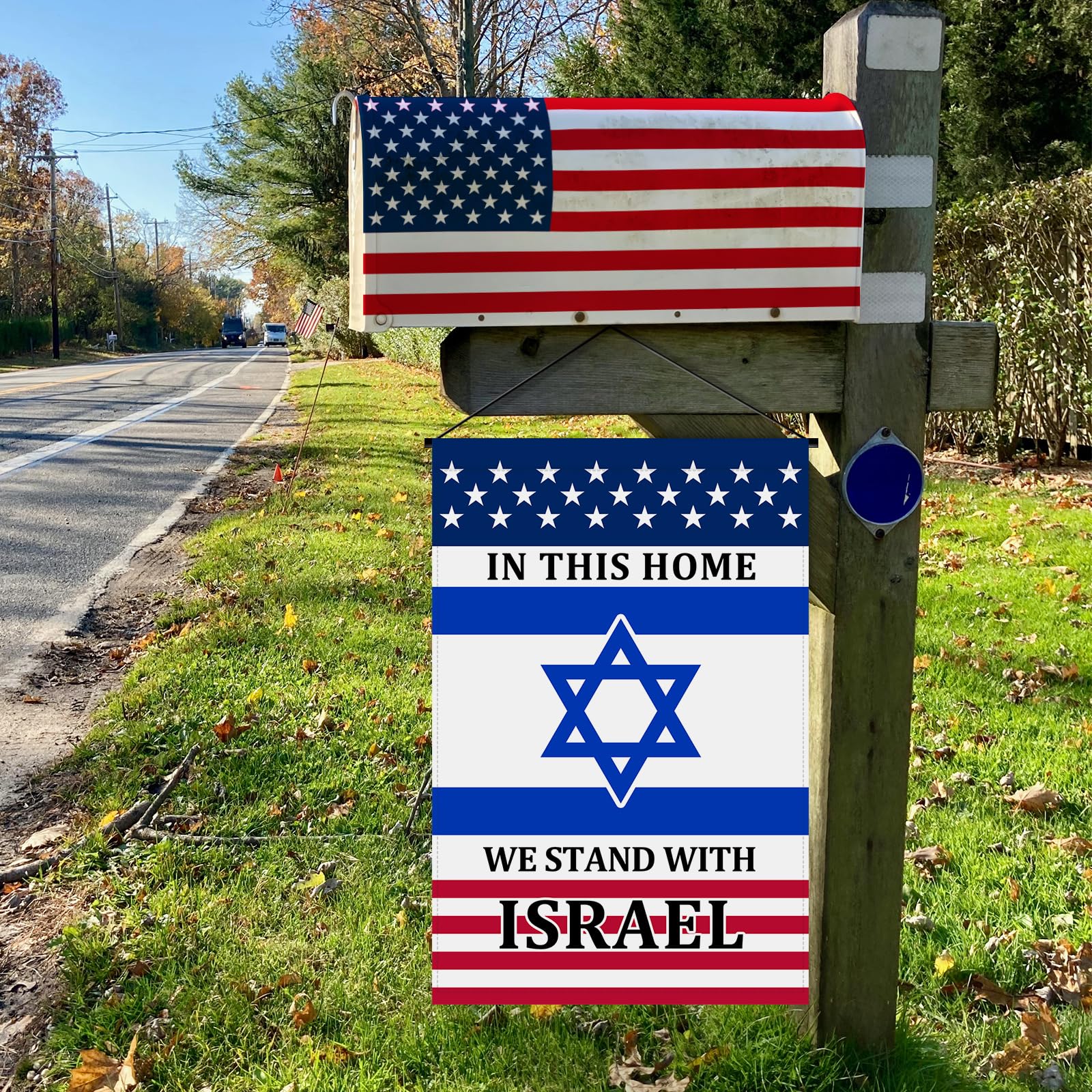 HCKHPH Israel garden flag colorfast dye for bright spring and summer visuals