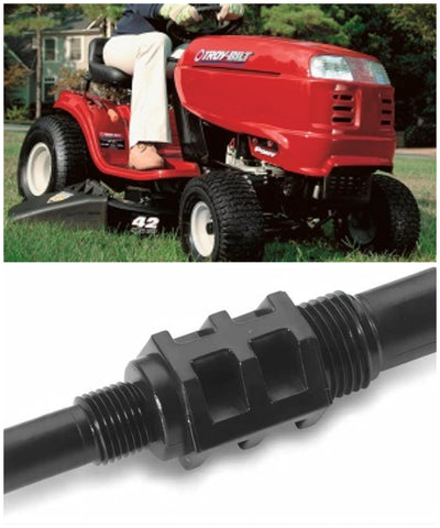 Tool on a small 2-stroke engine with HCLLPS nylon piston stop for safe use
