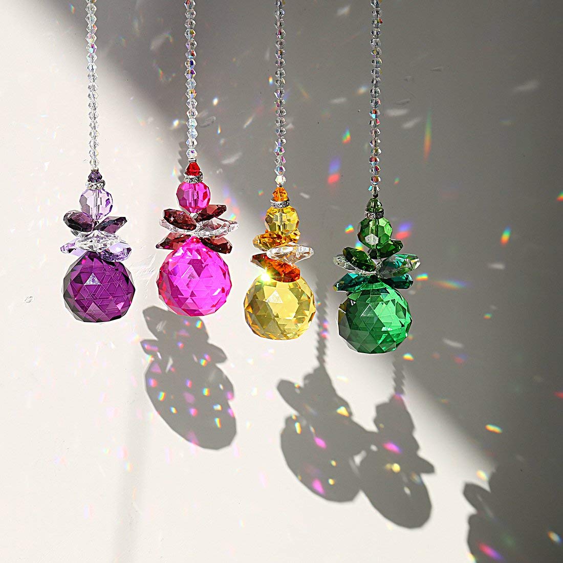 H&D HYALINE DORA Crystal Angel Suncatcher purple sunlit display ideal for gifting.
