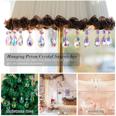 H&D HYALINE & DORA 38mm teardrop prisms add elegant sparkle to décor.