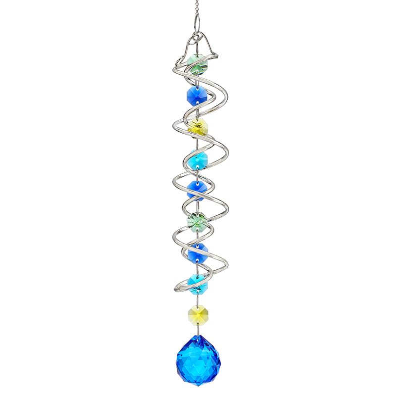 HD Hyaline & Dora gazing ball spins in sunlight showing blue crystal brilliance