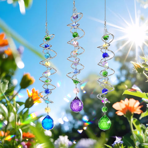 H&D Hyaline & Dora 21-inch wind spinner resists weather for year-round decor.