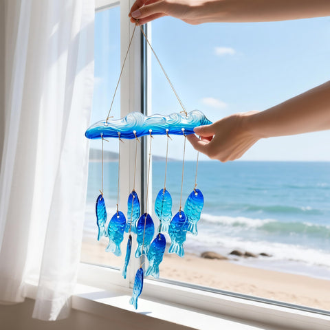 H&D Hyaline & Dora 21-inch wind chime designed for easy hanging on any outdoor space.