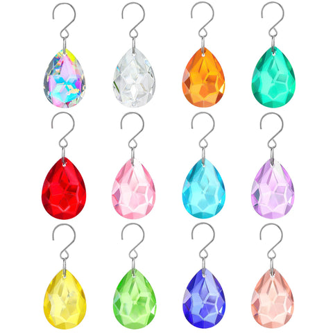 H&D HYALINE & DORA 38mm crystal suncatcher rainbow prisms casting colorful light