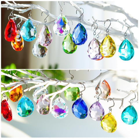 H&D HYALINE & DORA 38mm rainbow prisms brighten garden or patio decor with sparkle