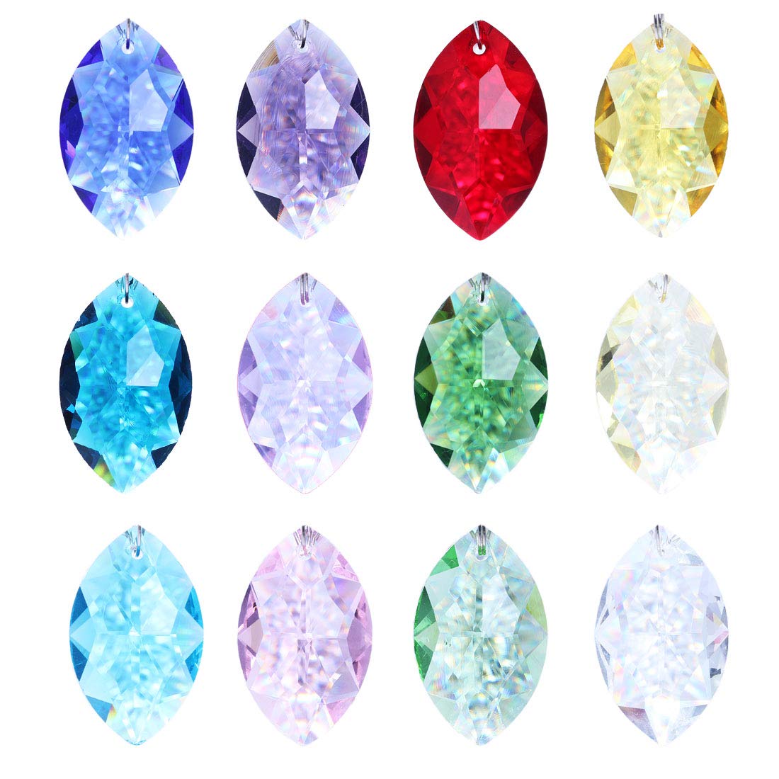 HD Hyaline & Dora 38mm feng shui eye crystal prism catching rainbow light for chandeliers.