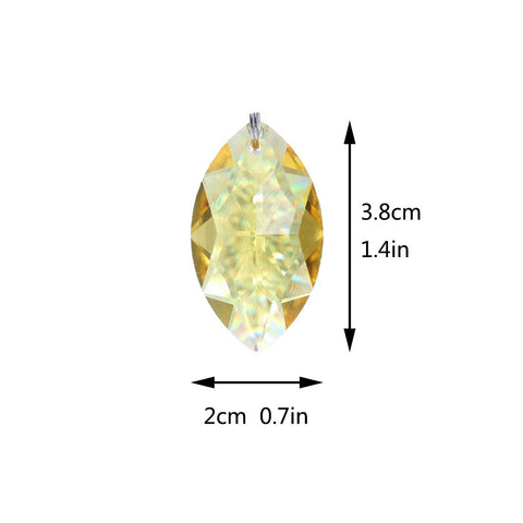 HD Hyaline & Dora 38mm feng shui eye crystal prism shimmering colors ideal for curtains.