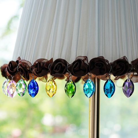 HD Hyaline & Dora 38mm feng shui prism for beaded curtains and displays.