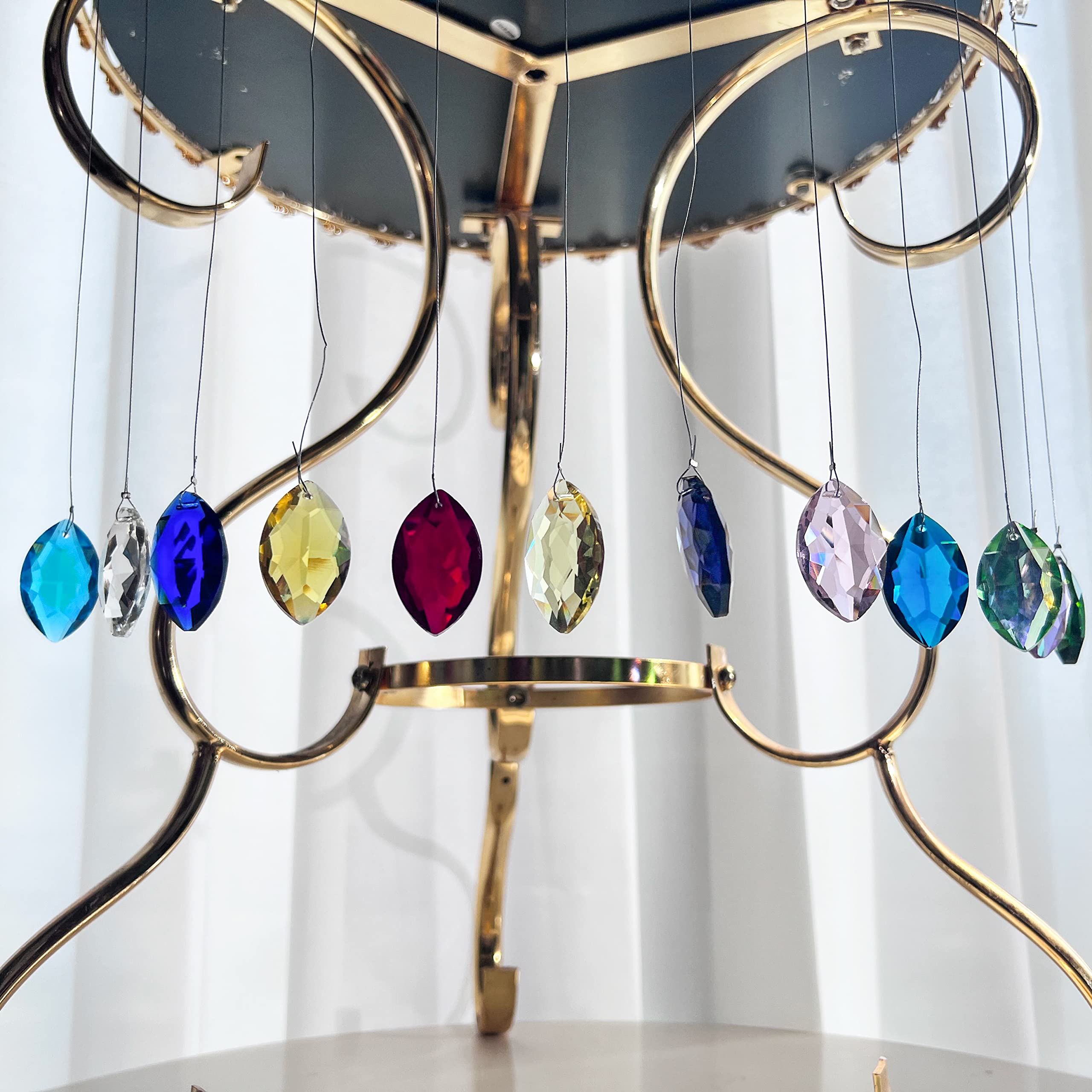 HD Hyaline & Dora 38mm marquise prisms link with rings for versatile arrangements.