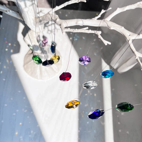 HD Hyaline & Dora 38mm prism set includes 12 pieces for DIY projects.