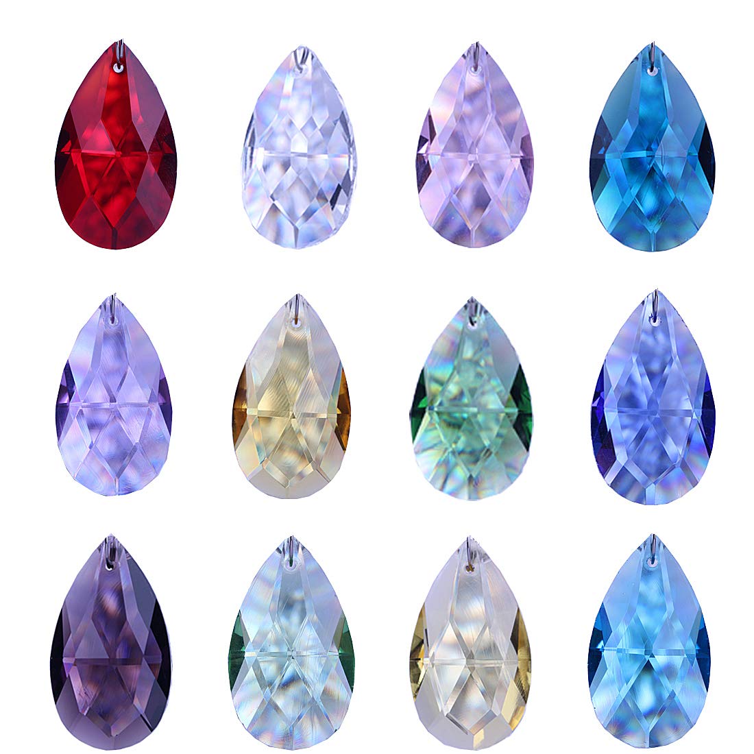 H&D Hyaline Dora 38mm multi-color crystal prism sun catcher, creating vibrant reflections.