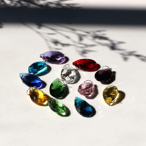Colorful prism accents by H&D Hyaline Dora brighten parties and home interiors.
