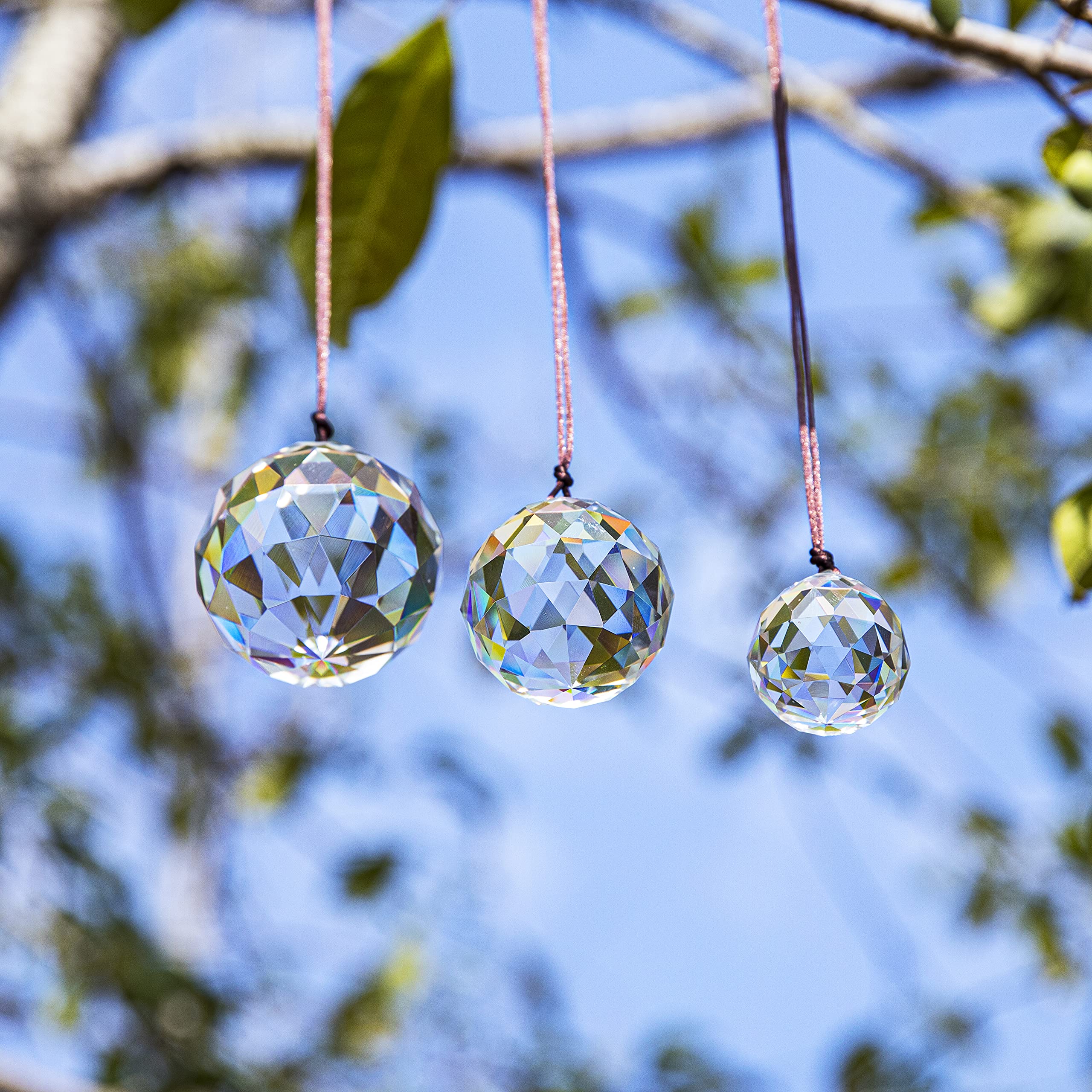 HD Hyaline & Dora 30mm crystal ball prism adds chandelier sparkle