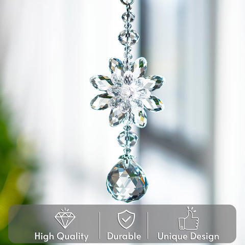 H&D HYALINE and DORA crystal ball prism enhances home decor with sparkling light spots.