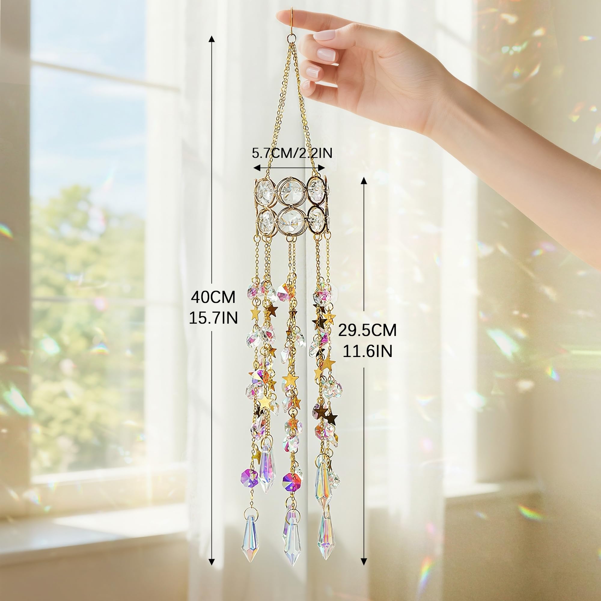 Double-layer metal crystal top on the H&D HYALINE & DORA suncatcher
