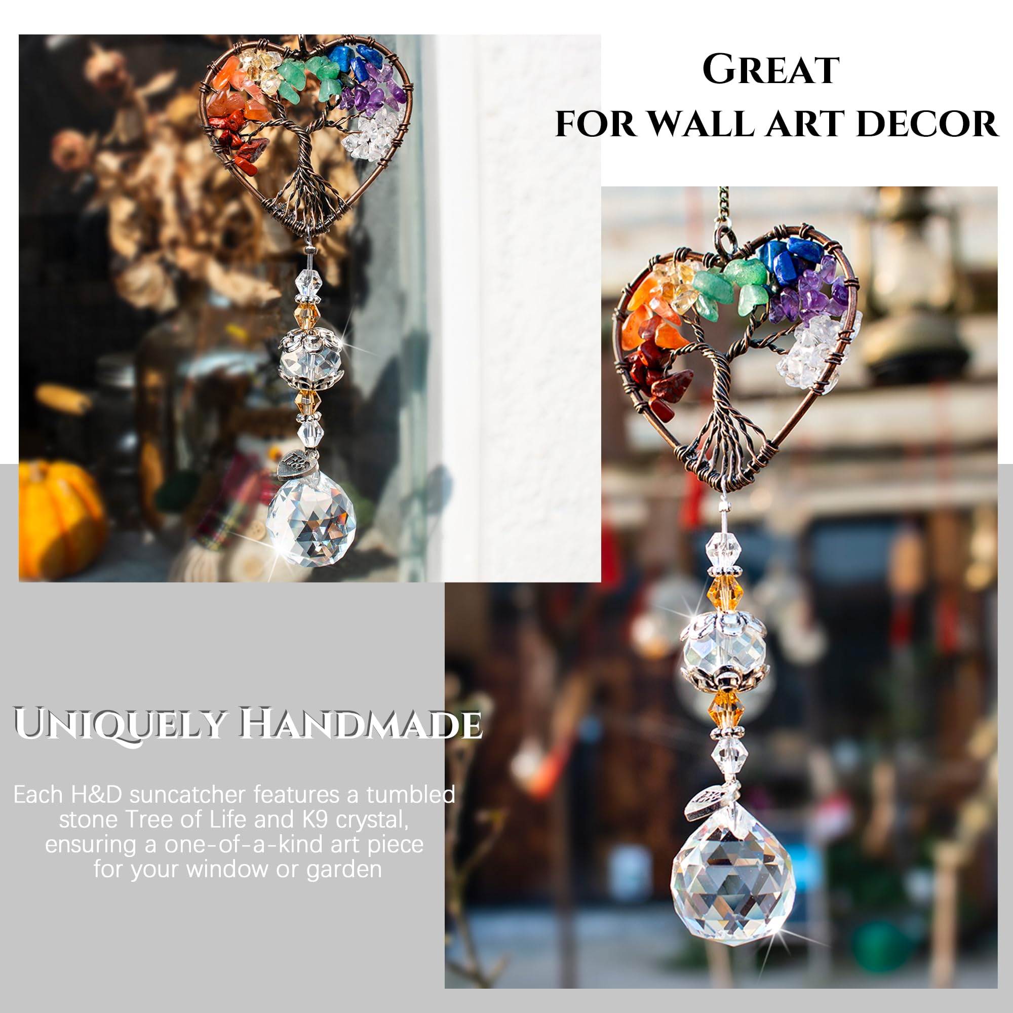 H&D HYALINE & DORA K9 crystal glass point pendant adds subtle sparkle.