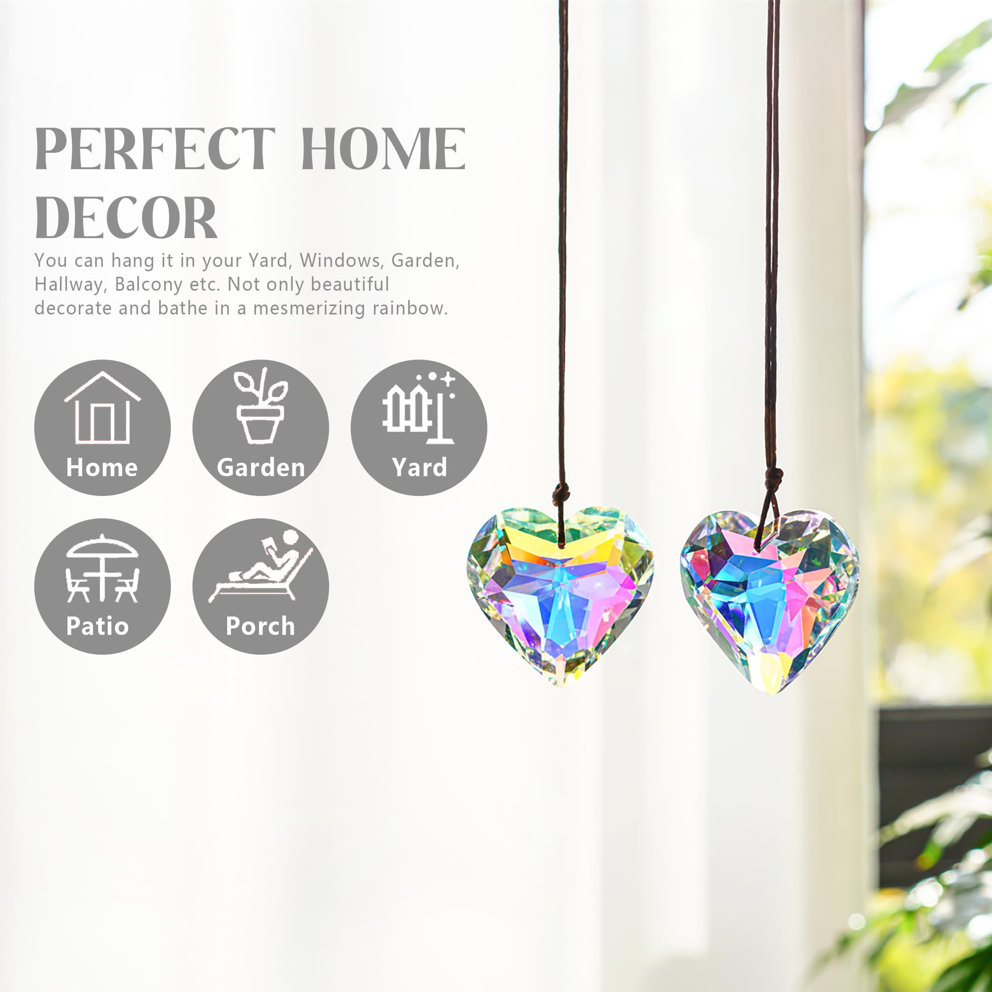 H&D Hyaline & Dora premium K9 crystal heart prism 50mm