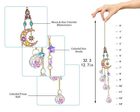 H&D Hyaline & Dora suncatcher hangs easily in kitchens and offices, spreading color.