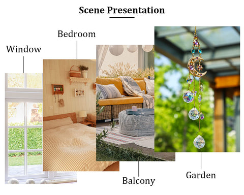 H&D Hyaline & Dora 12.7 inch moon-star prism suncatcher creates a bold focal point.