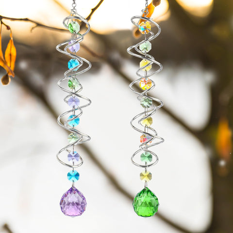 H&D Hyaline & Dora nine octagon crystals create shimmering sun rainbow effects