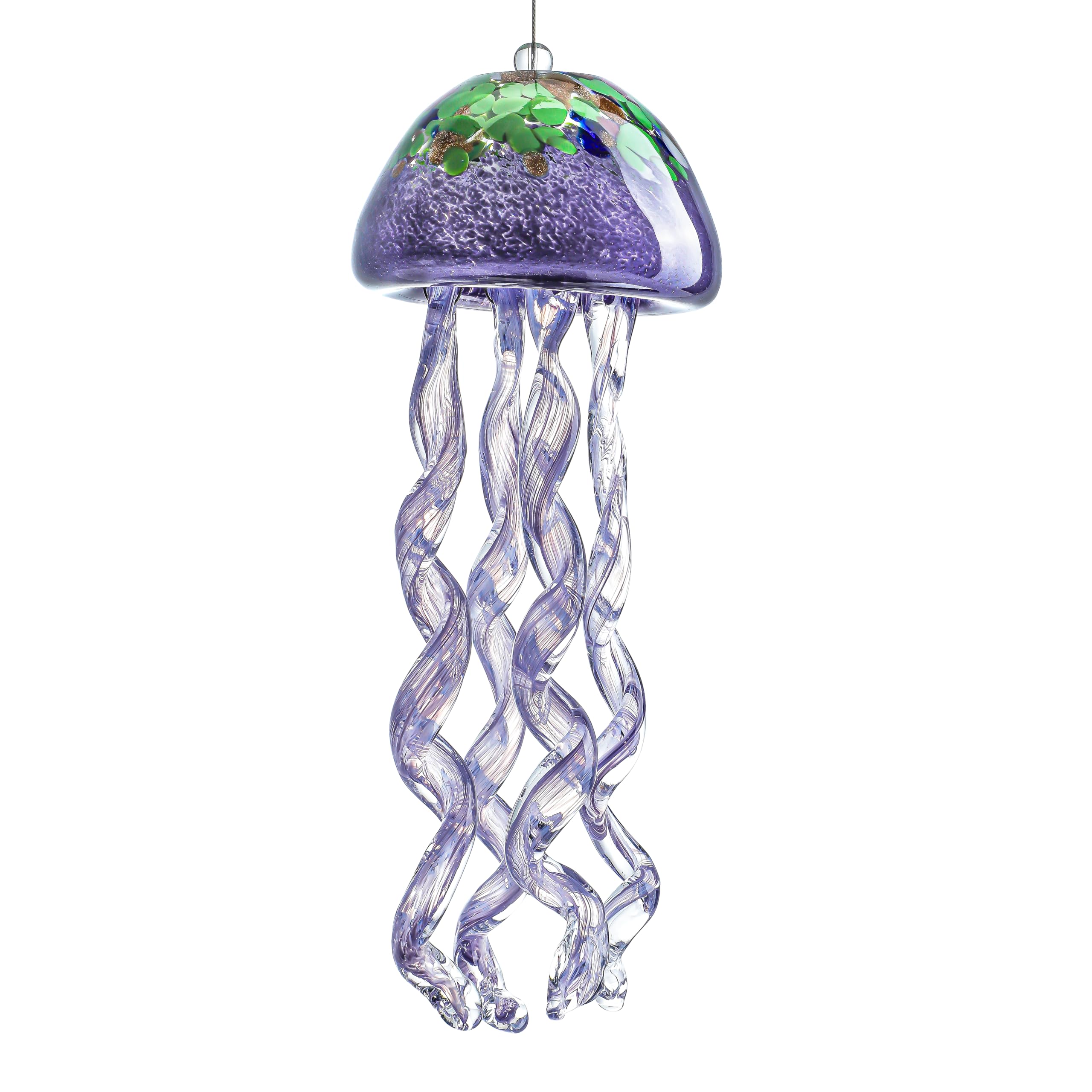 H&D Hyaline and Dora purple jellyfish wind chime for outdoor patios, adding tranquil color.