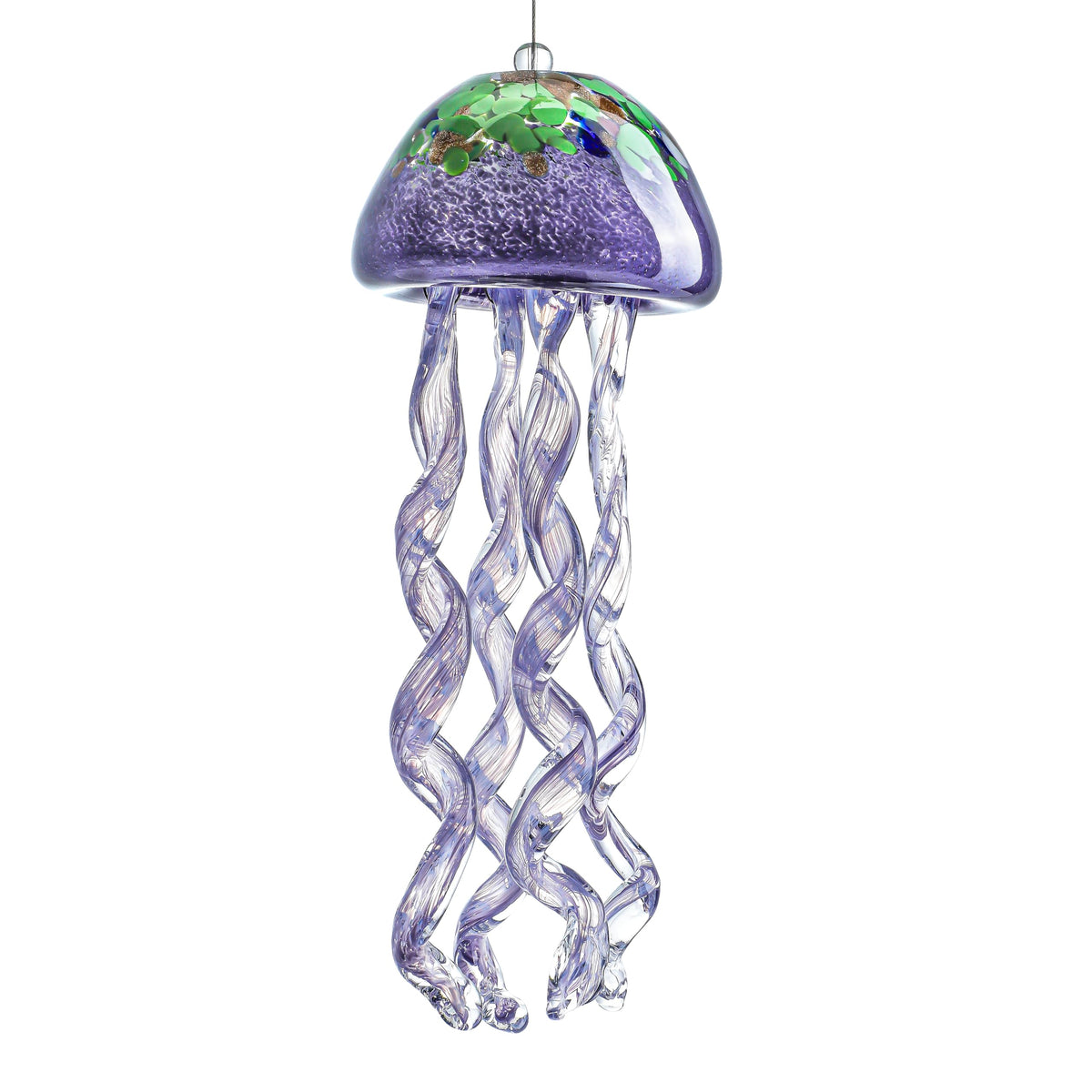 H&D Hyaline and Dora purple jellyfish wind chime for outdoor patios, adding tranquil color.