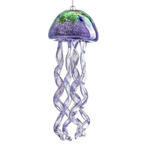 H&D Hyaline and Dora purple jellyfish wind chime for outdoor patios, adding tranquil color.