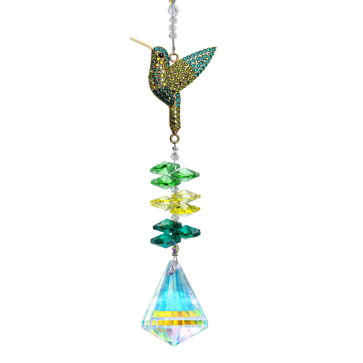 H&D HYALINE & DORA rhinestones hummingbird sun catcher sparkling for home decor