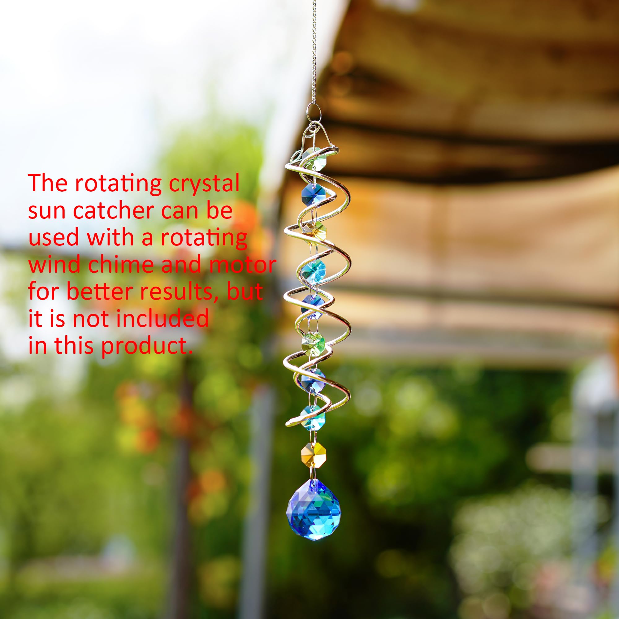 HD Hyaline & Dora sea blue crystal ball catching sunlight and creating rainbows