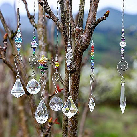 HD Hyaline & Dora Set 7 crystal rainbow suncatcher lights curtains with bright play
