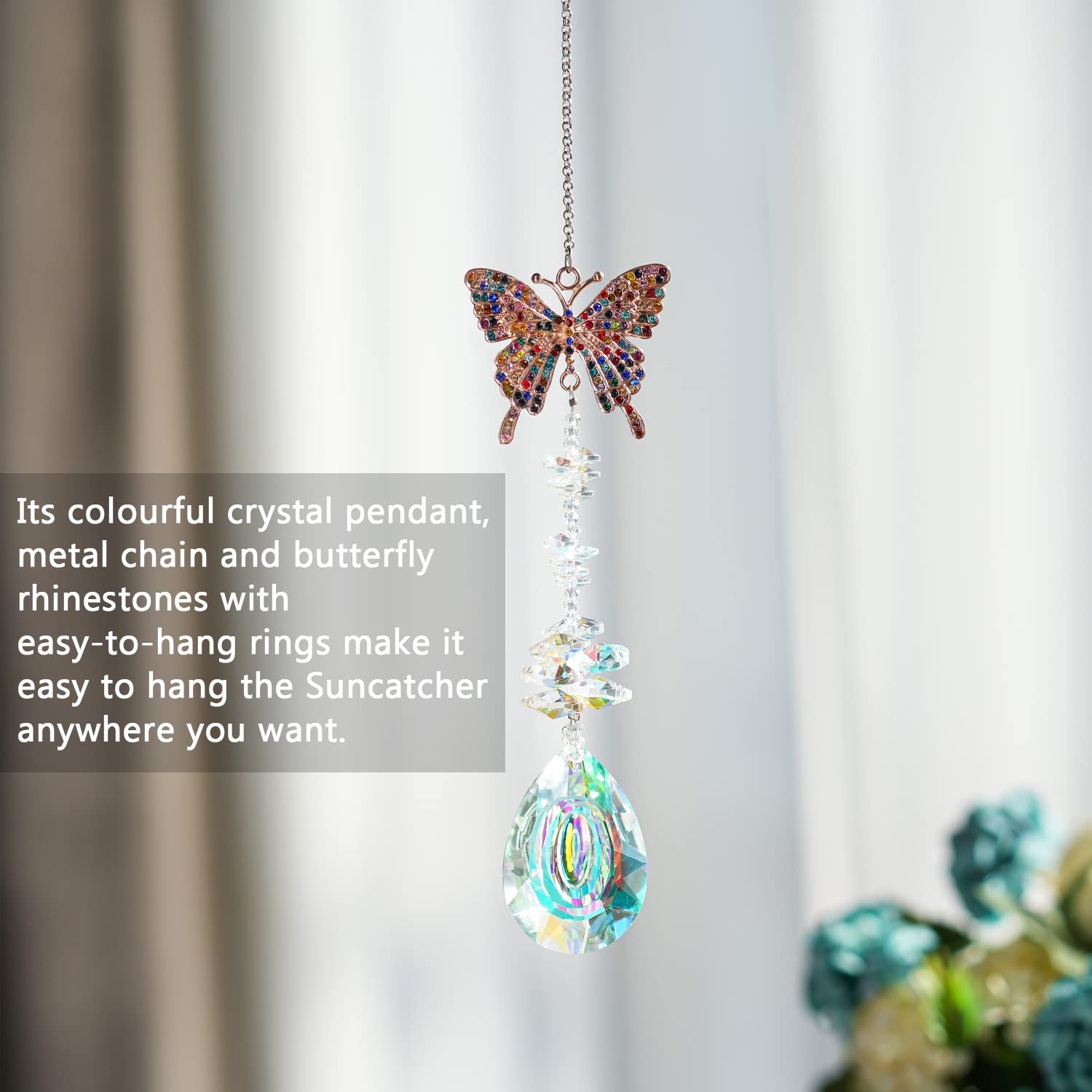 H&D Hyaline & Dora suncatcher crystal butterfly car mirror sparkle