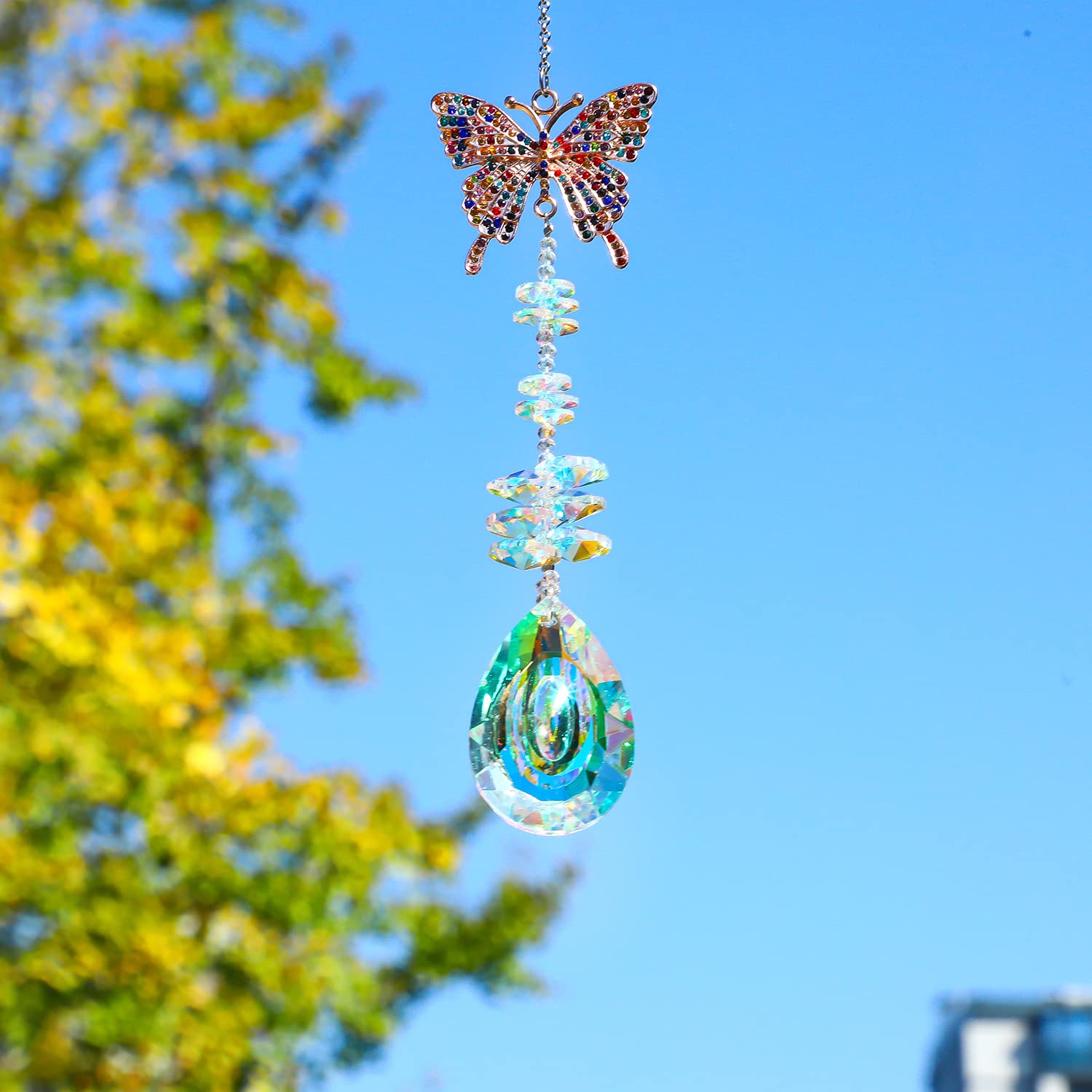 H&D Hyaline & Dora suncatcher rainbow reflections on interior walls