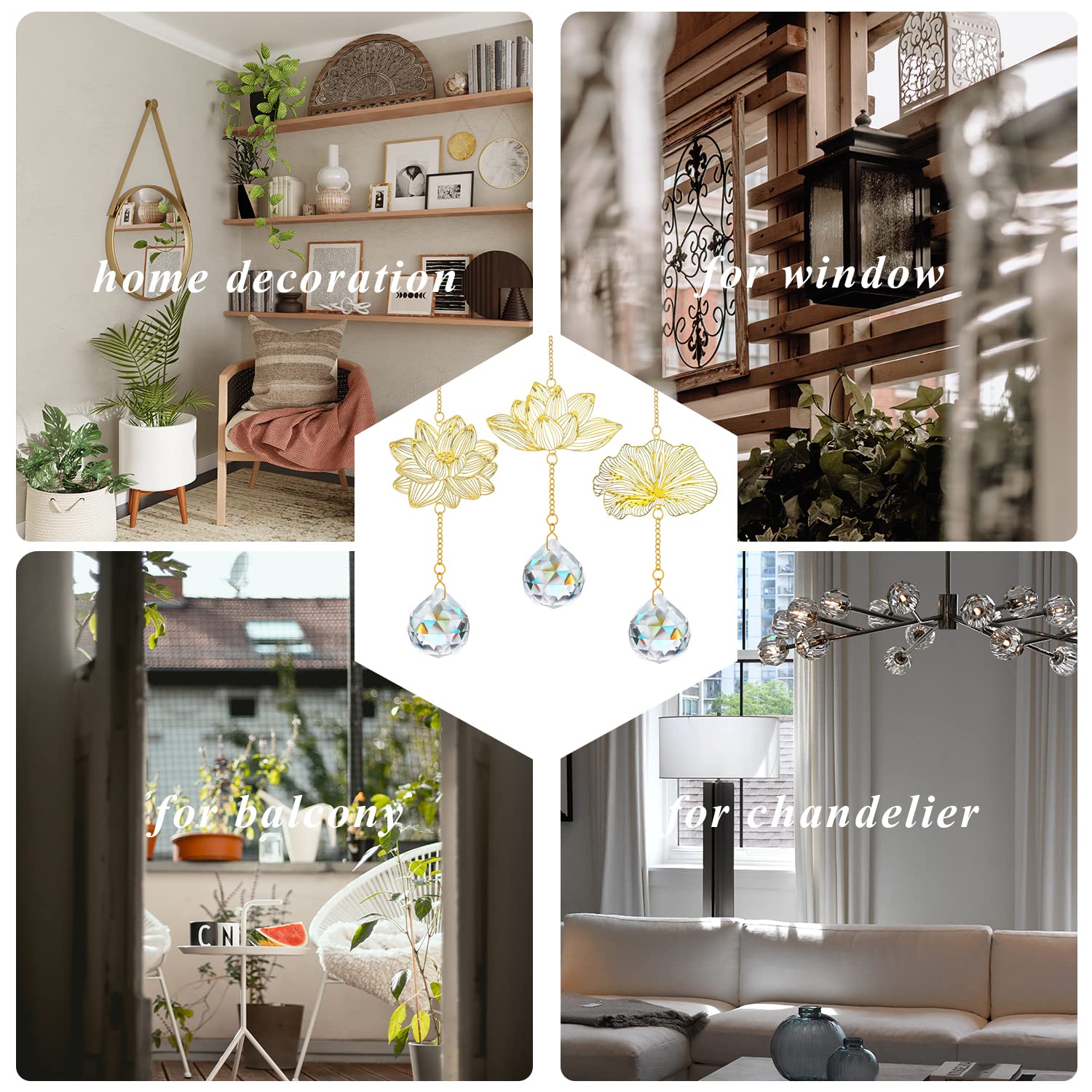 H&D HYALINE & DORA lotus leaf pendant on bright windowsill