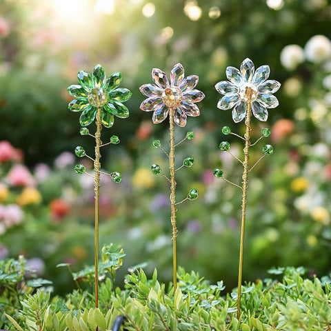H&D Hyaline & Dora Sunflower Suncatchers green color brighten indoor spaces with shimmer.