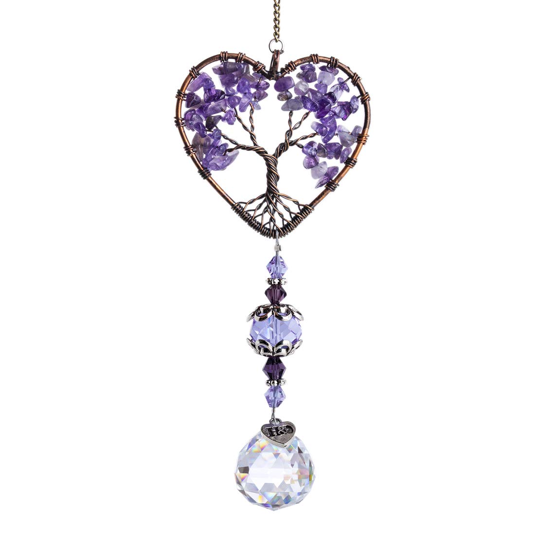 H&D Hyaline & Dora tree life sun catcher on window creating rainbow reflections