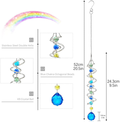 HD Hyaline & Dora wind spinner garden display adding kinetic color