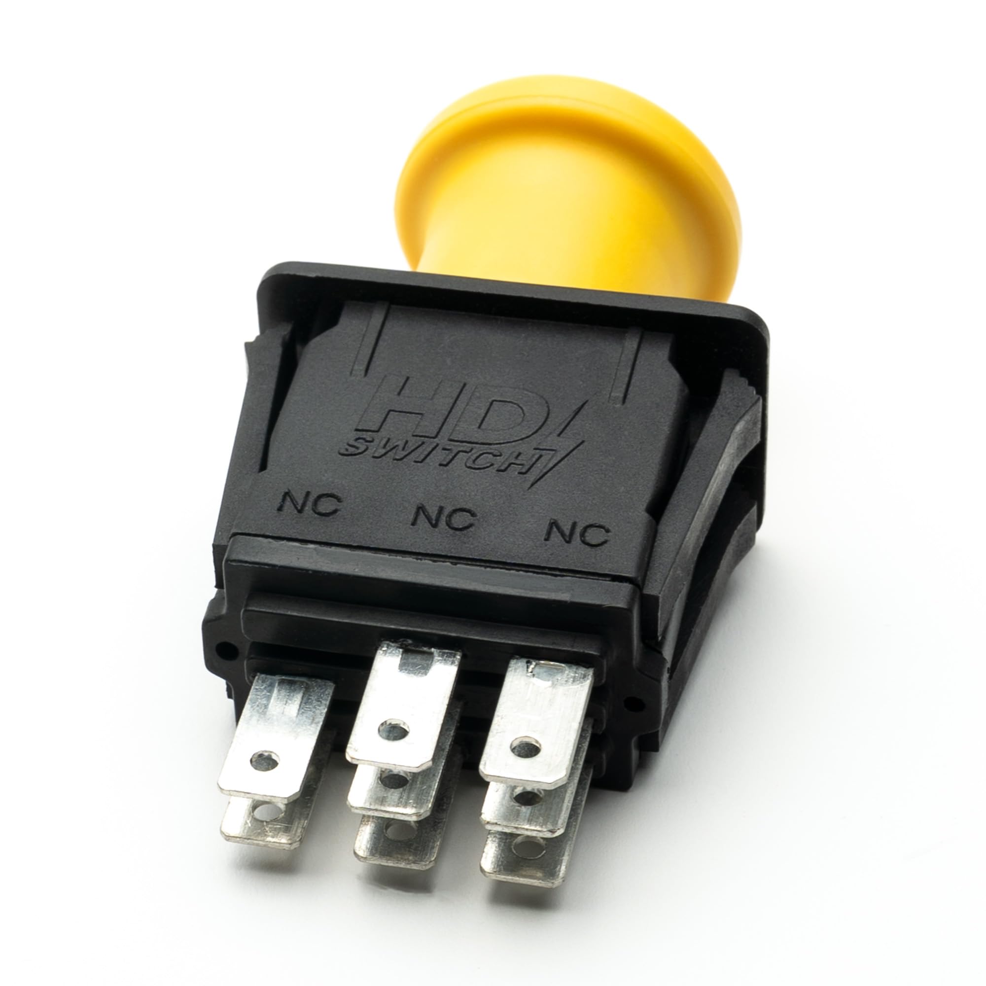 HD Switch 20A PTO switch yellow outdoor-ready construction.