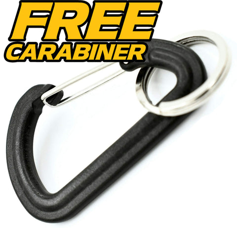 Carabiner key chain included for convenient access and storage