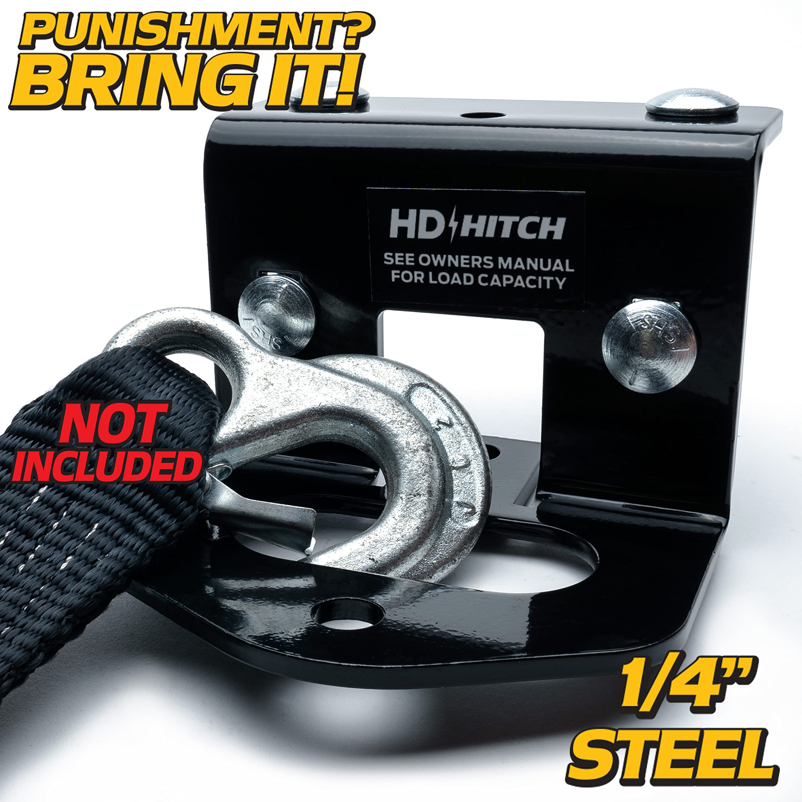HD Switch hitch chain slot design enables easy securement of ropes and cables