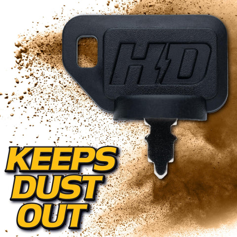 HD Switch soft-grip umbrella key showing rubber skirt protection from dirt.