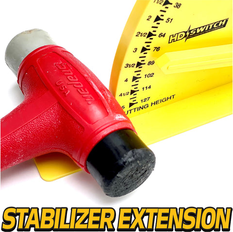 HD Switch stabilizer extension keeps gauge steady during deck adjustments.