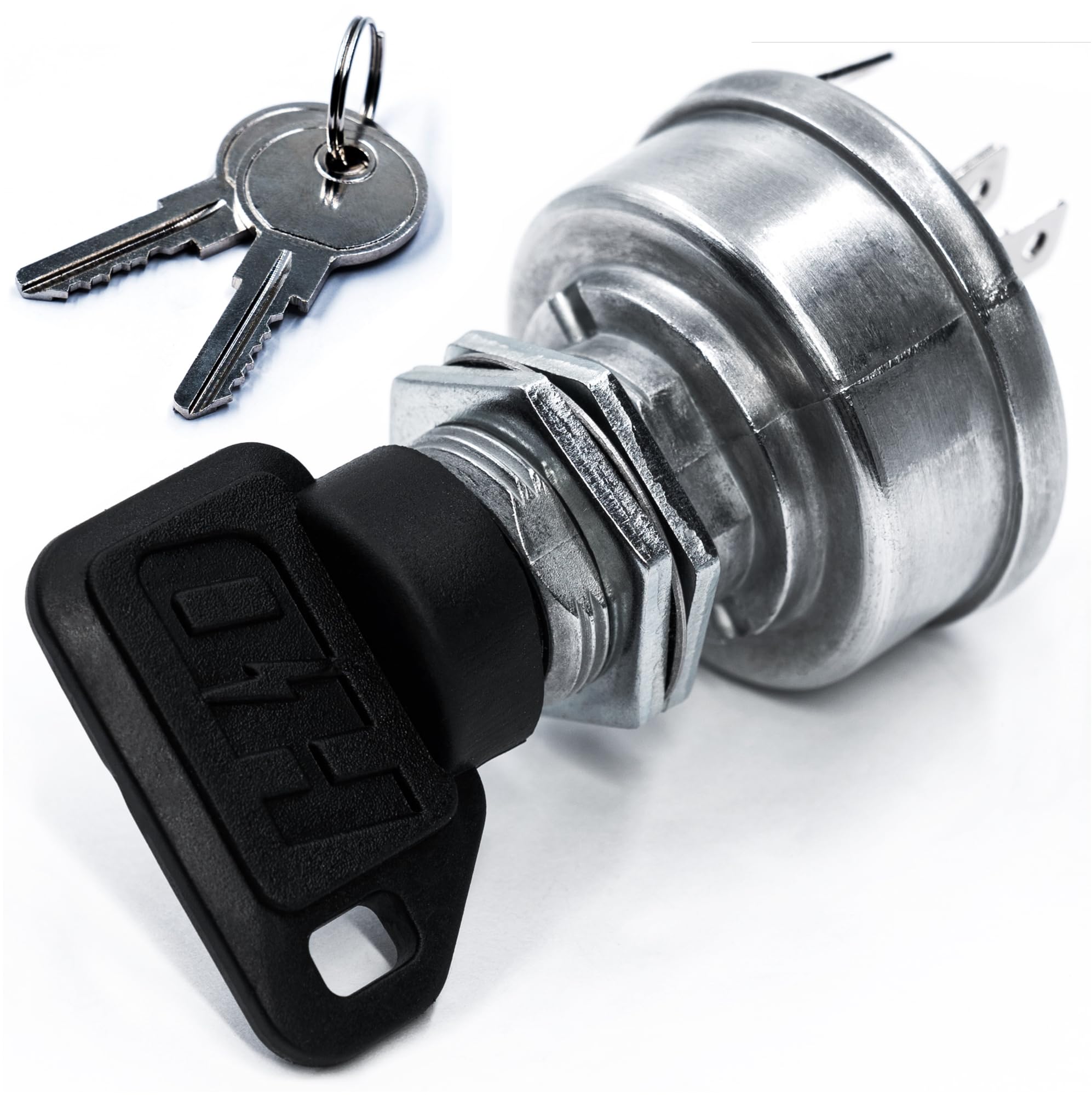 HD Switch starter ignition key switch close-up showing rugged build and reliability