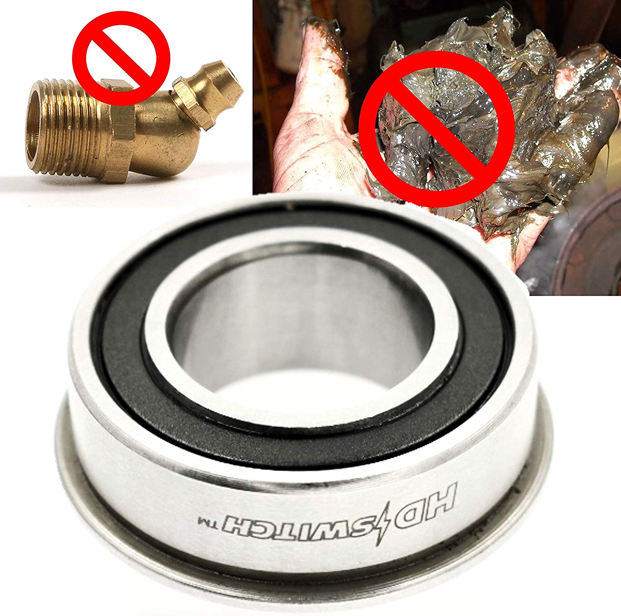 HD Switch hi-temp grease protects bearings up to 400F during use.