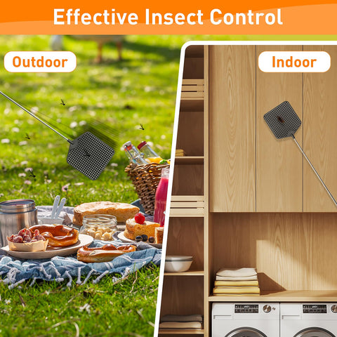 HDajy fly swatter wide paddle covers more area per strike.