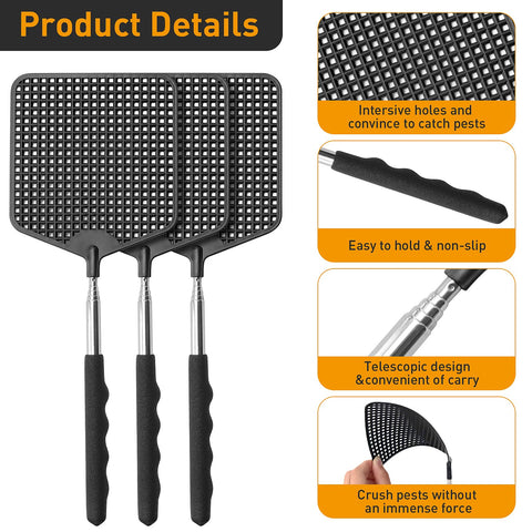 HDAJY fly swatter with non-slip handle for a steady grip during use